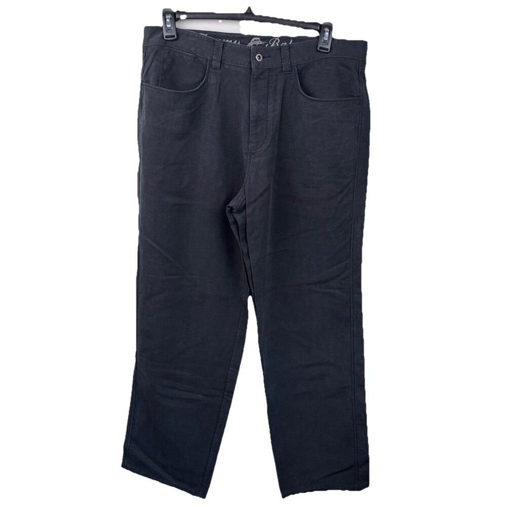 Tommy Bahama Pants Men’s 36 Faded Black Tencel Cotton Chinos Relax Slacks